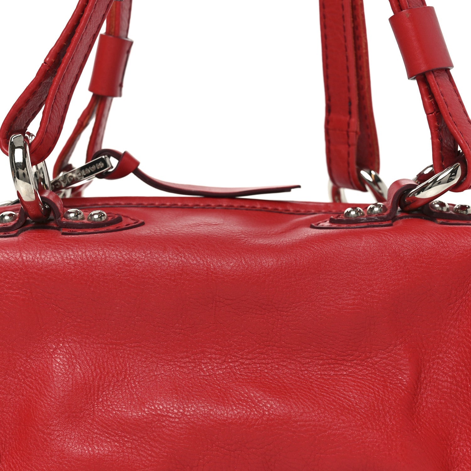 Mini Pushlock Satchel Red