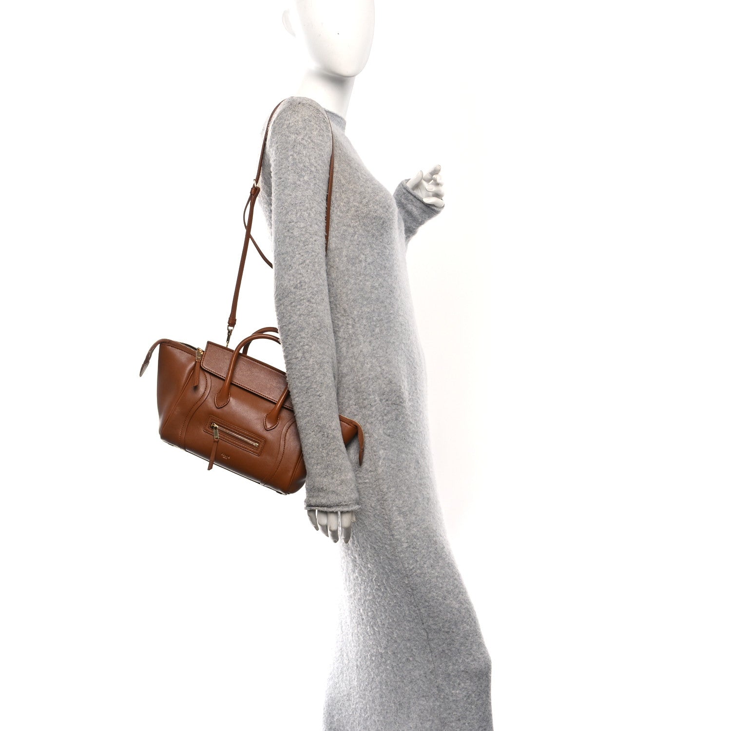 Supple Shiny Lambskin Little New Luggage Soft Tan