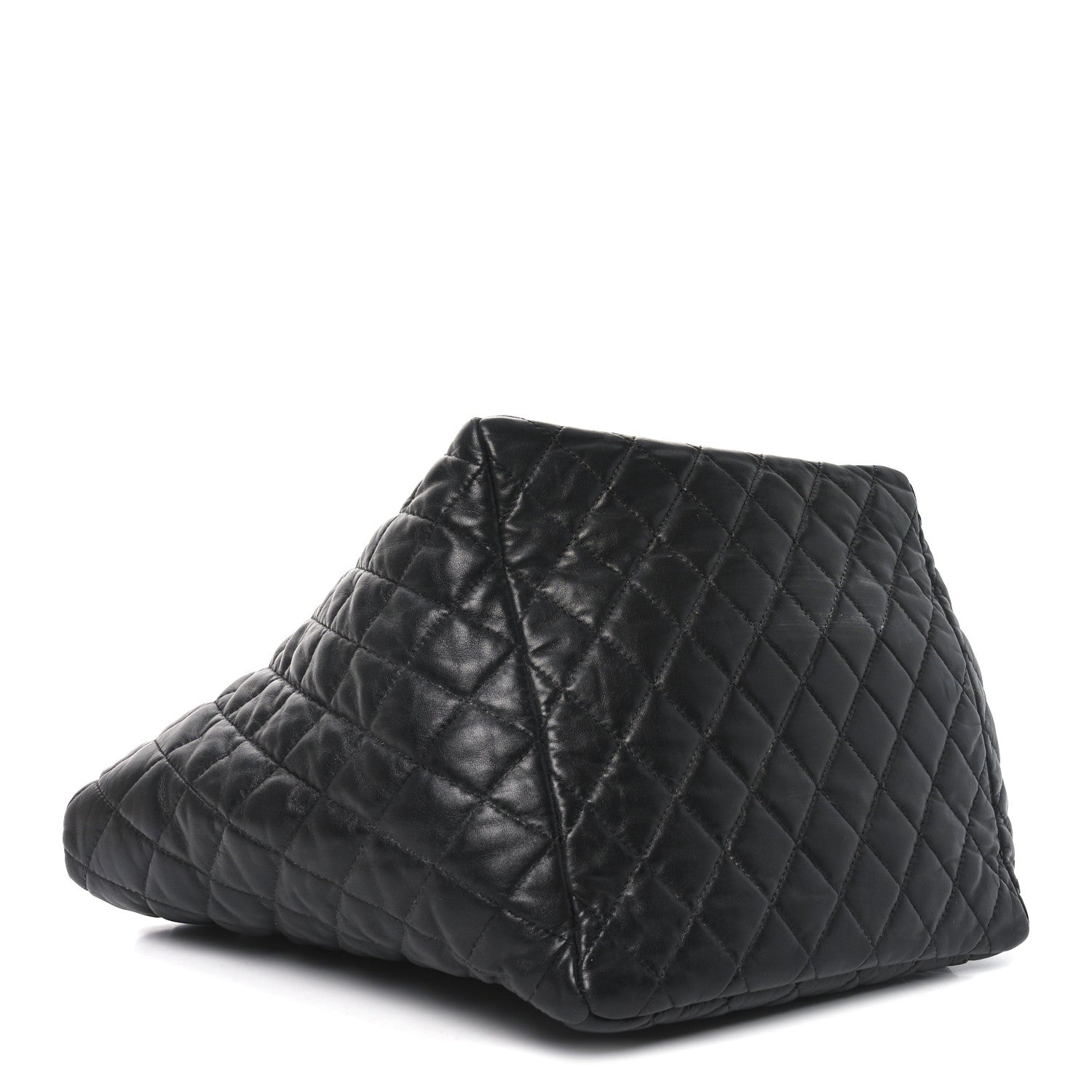 Lambskin Quilted Week End on Mars Tote Black