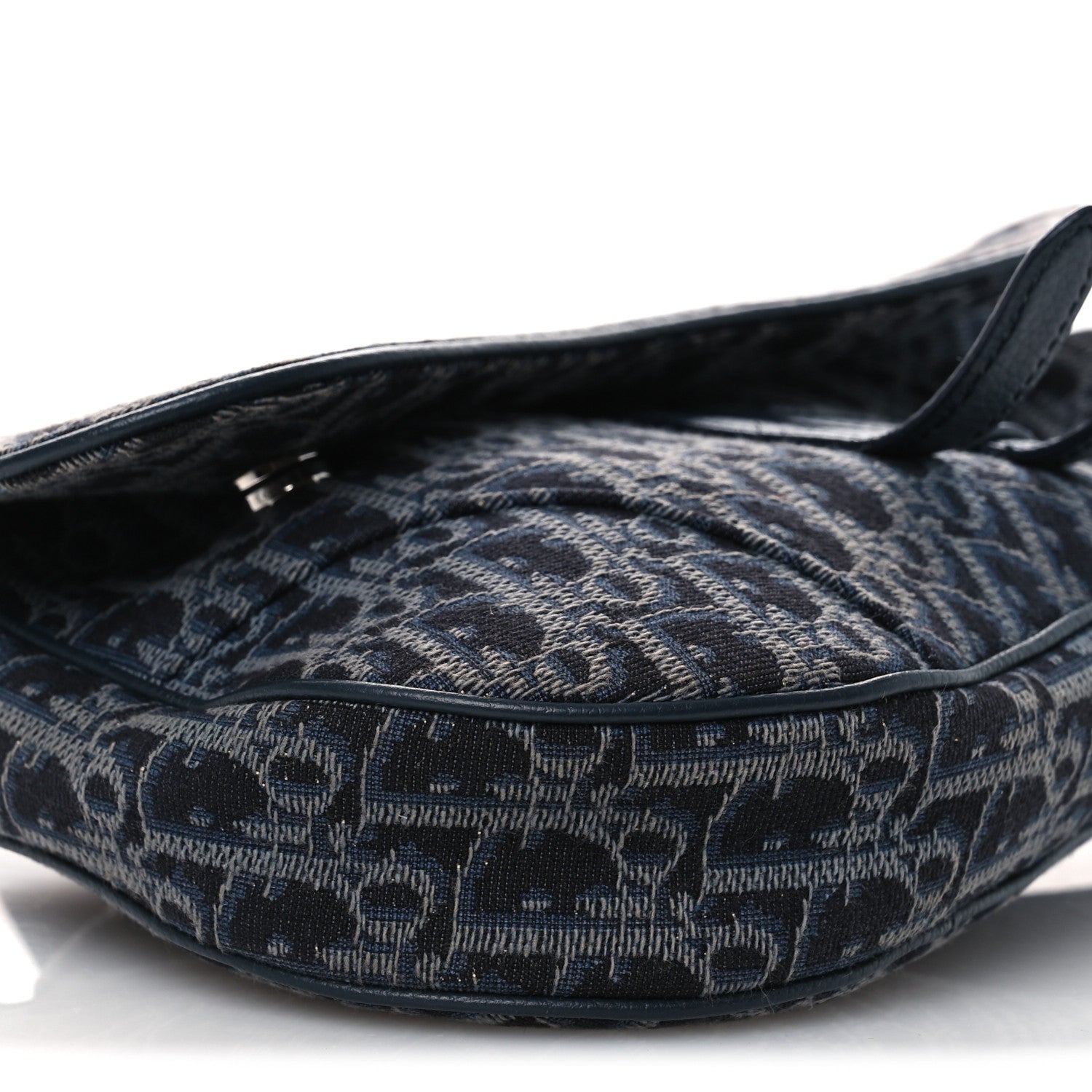 Oblique Mens Saddle Bag Black Blue