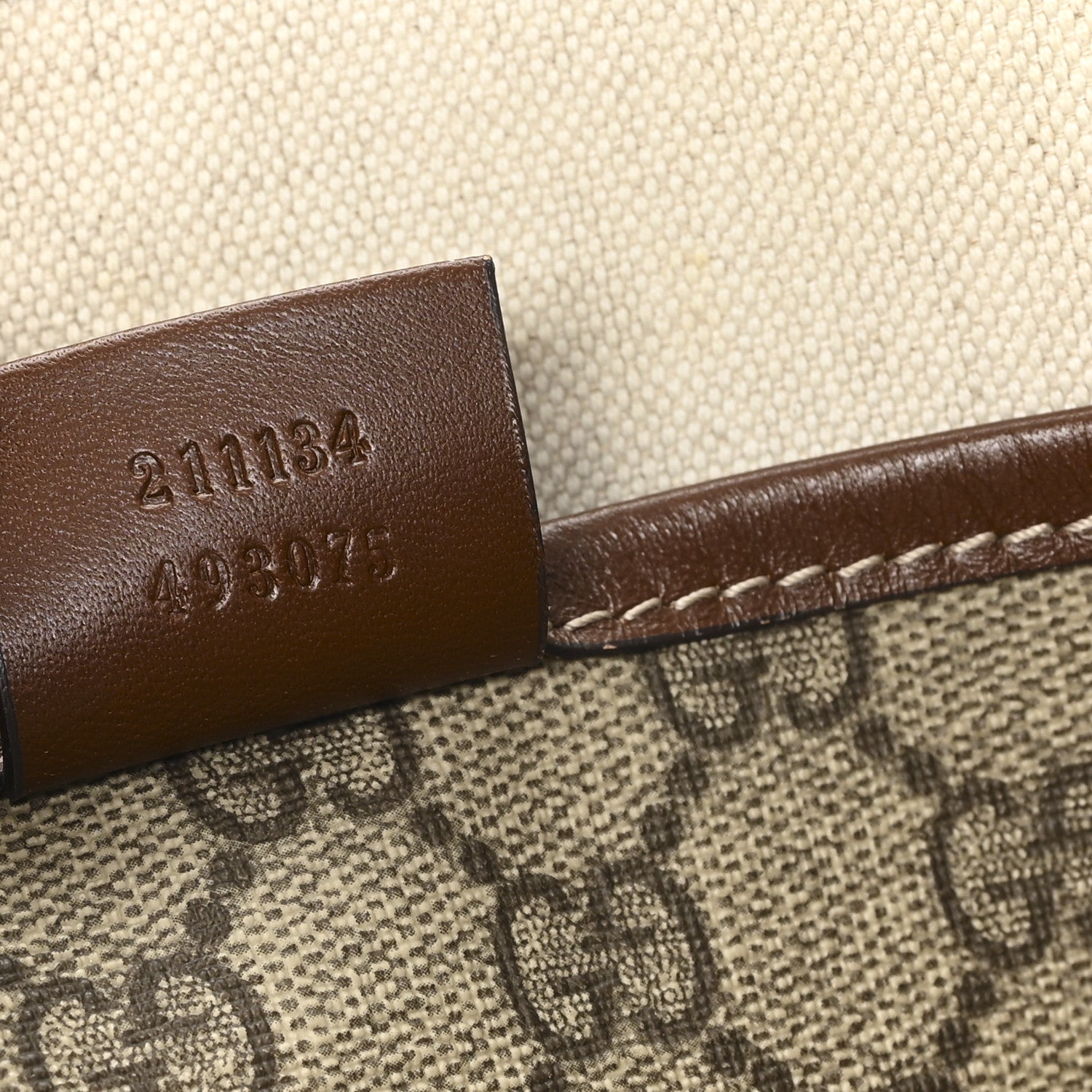 GG Plus Monogram Medium Signature Web Loop Tote Brown