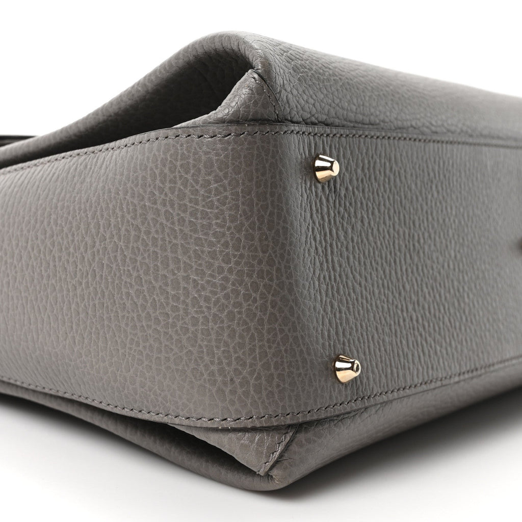Dollar Calfskin Medium Interlocking G Top Handle Shoulder Bag Loess