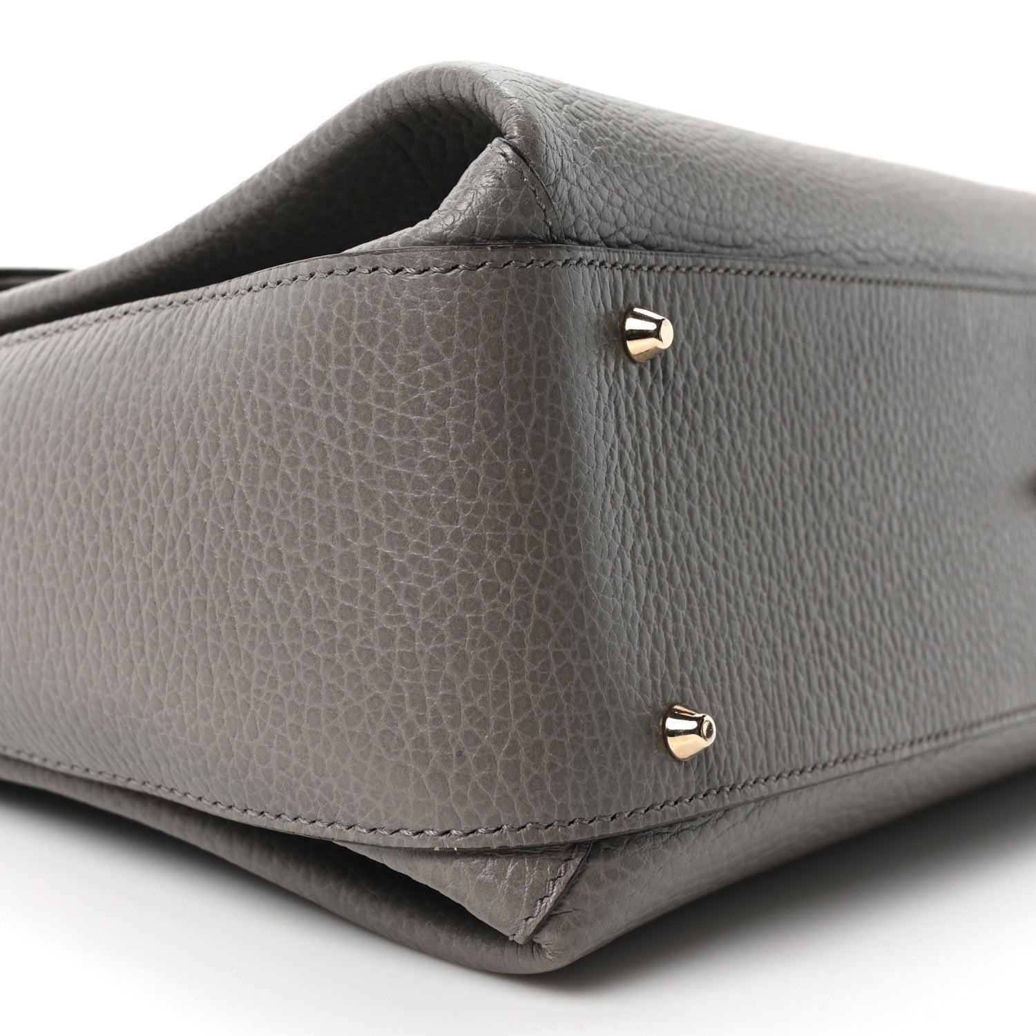 Dollar Calfskin Medium Interlocking G Top Handle Shoulder Bag Loess