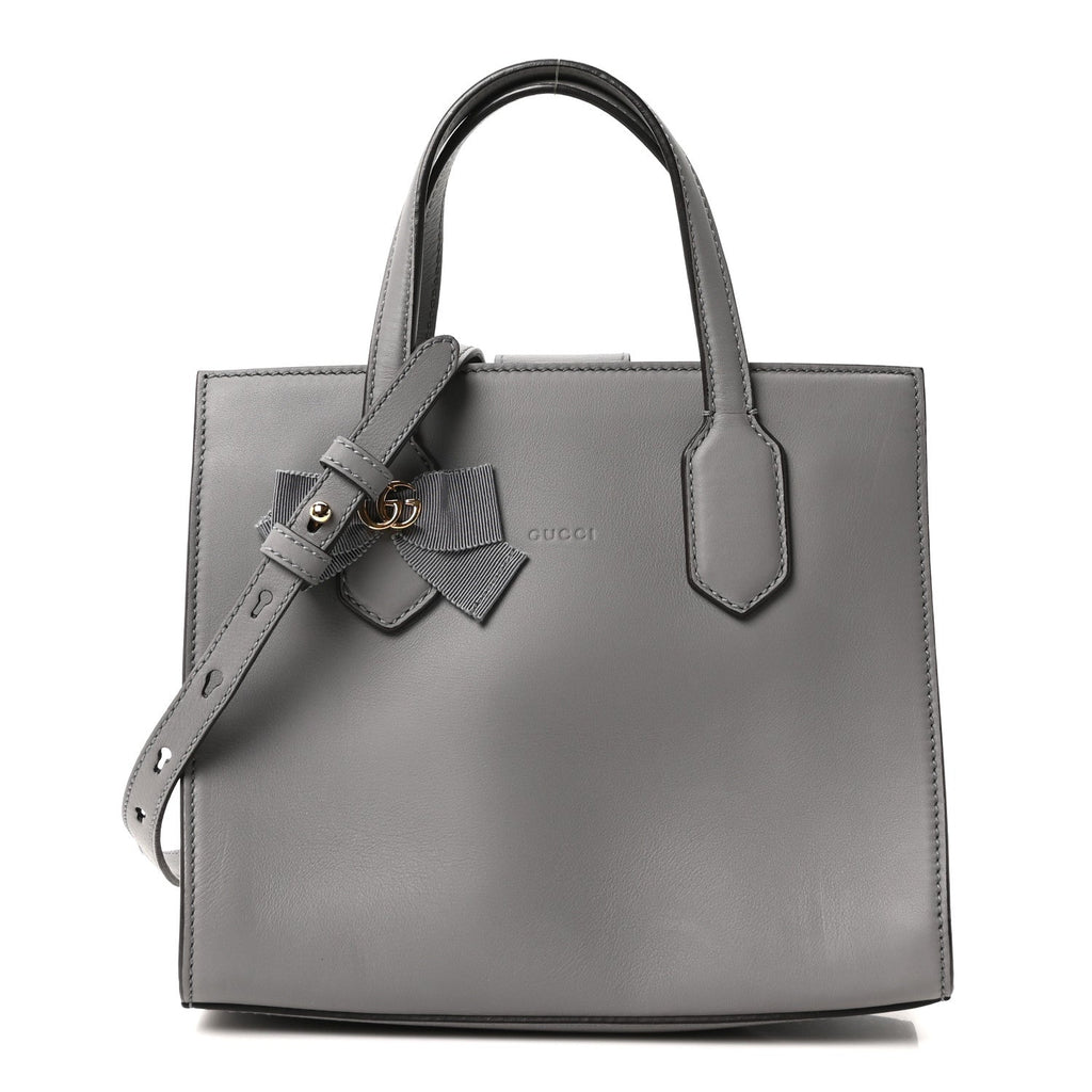 Calfskin Marmont Ribbon Top Handle Bag Deep Grey