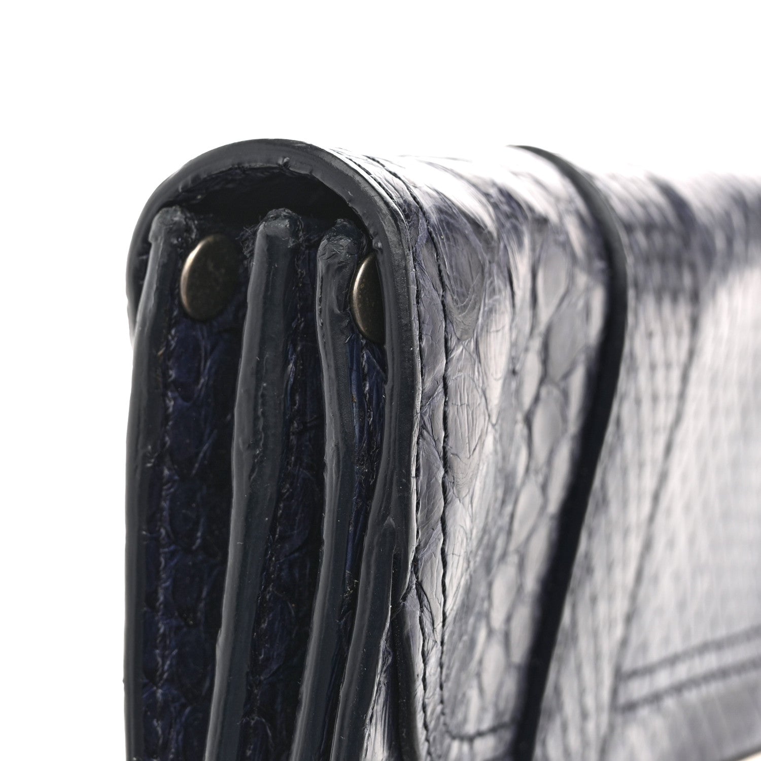 Snakeskin PS1 Pochette Clutch Blue