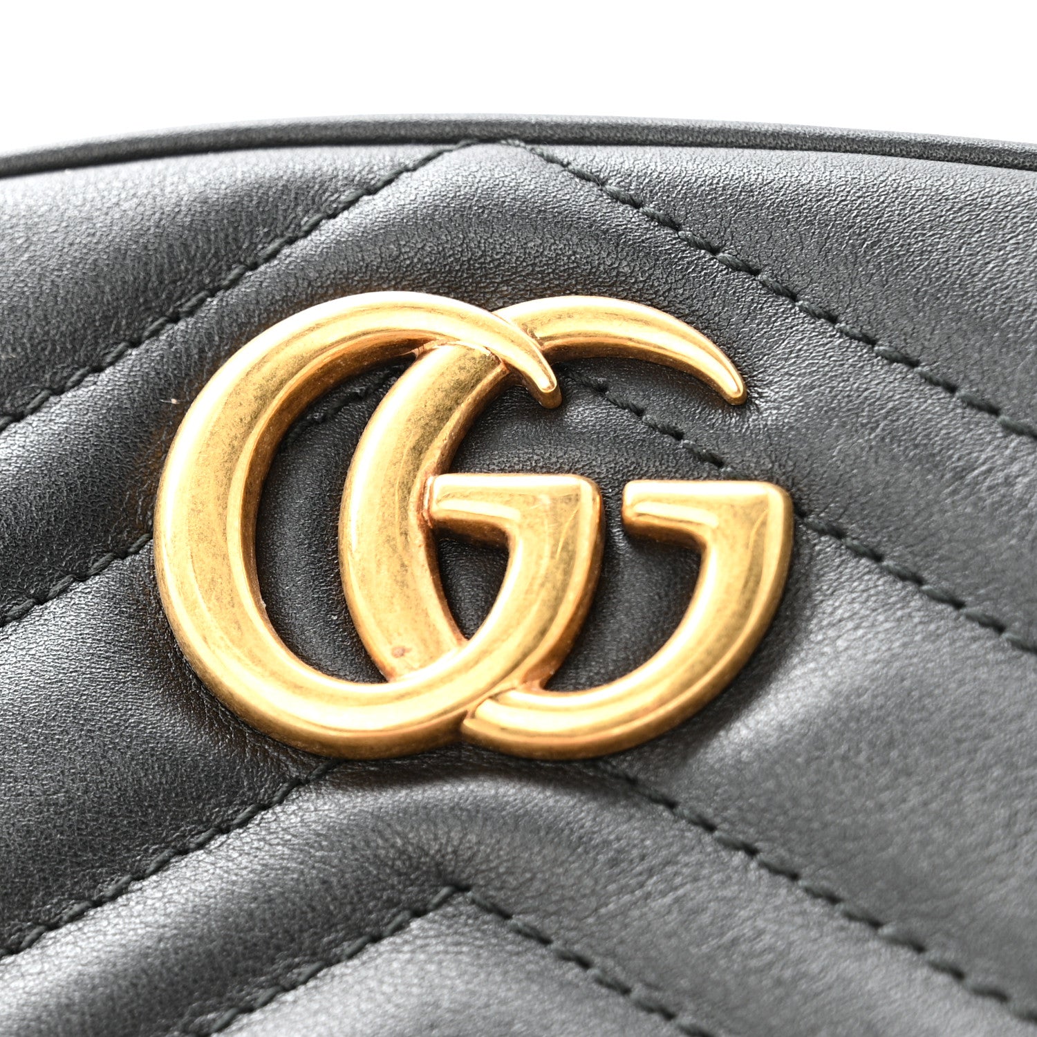Calfskin Matelasse GG Marmont Belt Bag 85 34 Black