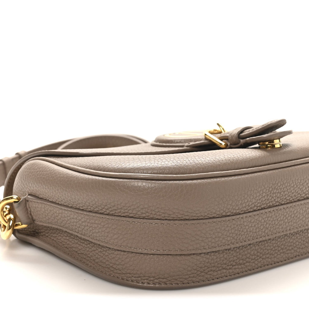 Grained Calfskin Medium Bobby Flap Warm Taupe
