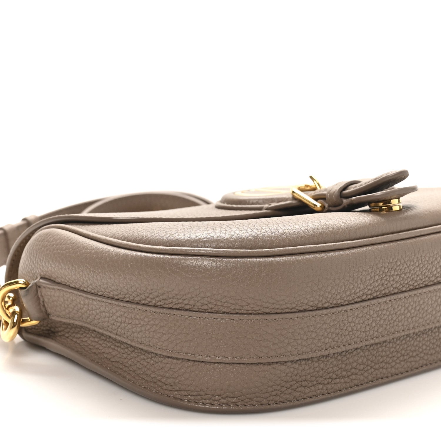 Grained Calfskin Medium Bobby Flap Warm Taupe