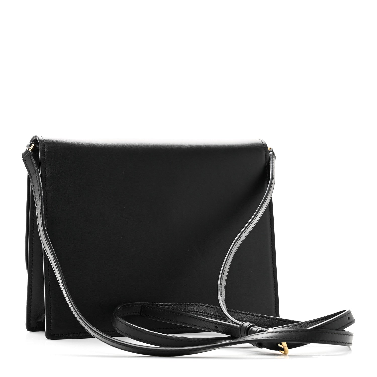 Calfskin DG Logo Flap Crossbody Bag Black