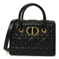 Calfskin Macrocannage Medium St. Honore Tote Black