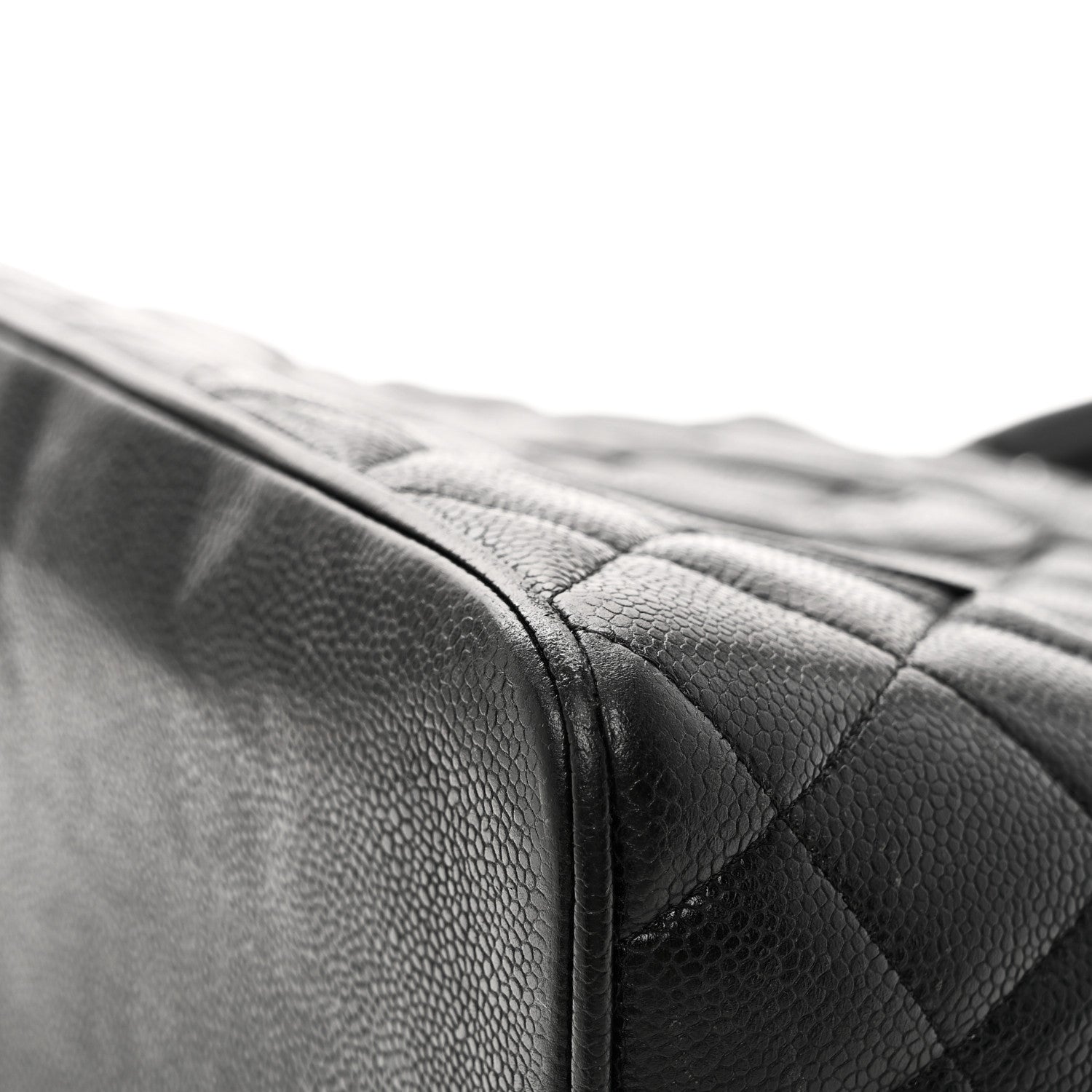 Caviar Quilted Medallion Tote Black