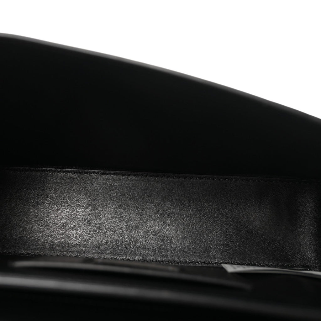 Calfskin Medallion Tribute Shoulder Bag  Black