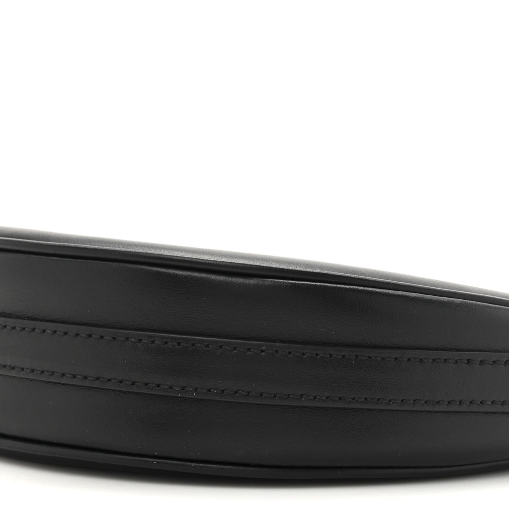 Soft Calfskin Arque Shoulder Bag Black