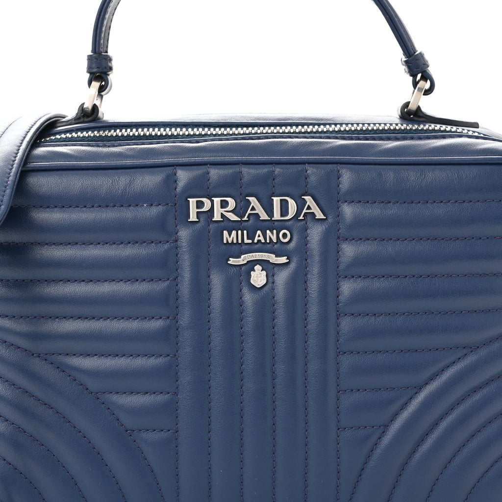 Soft Calfskin Impunture Diagramme Camera Bag Bluette