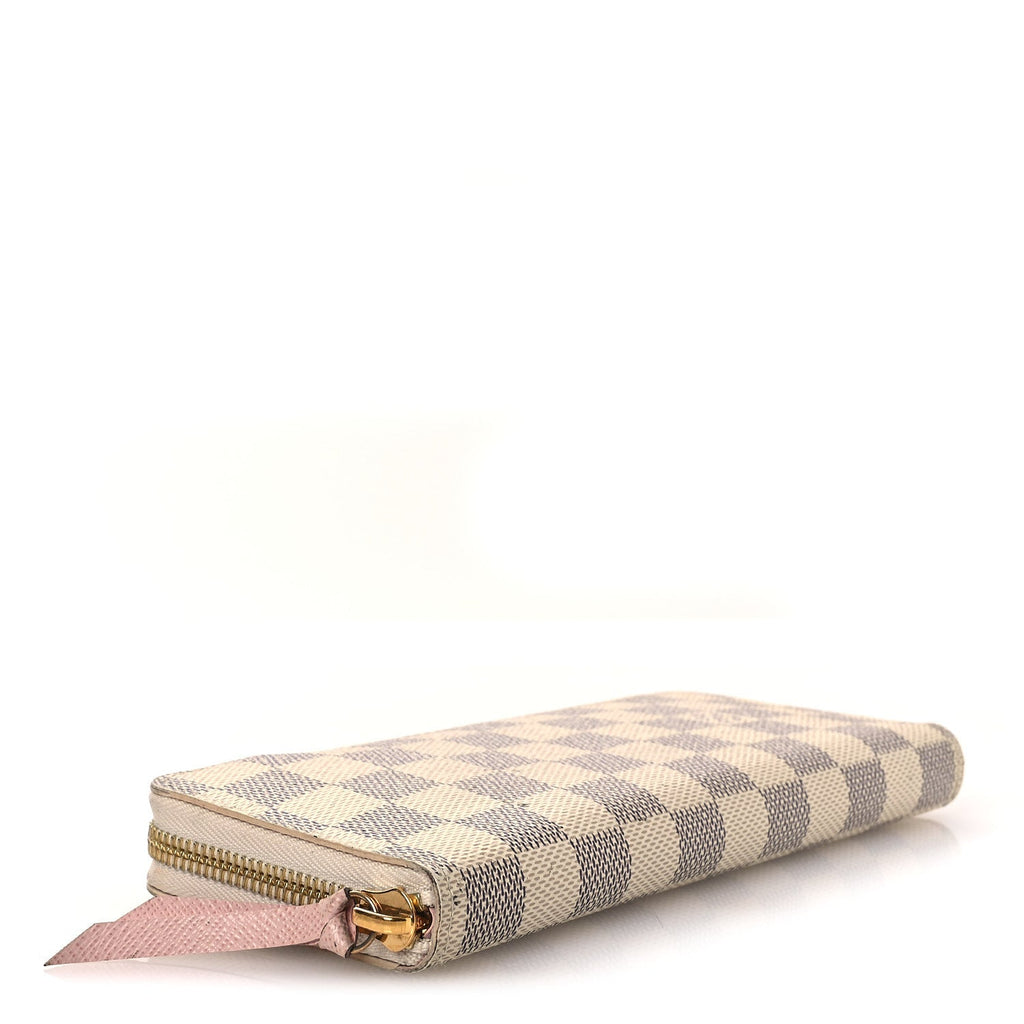 Damier Azur Clemence Wallet Rose Ballerine