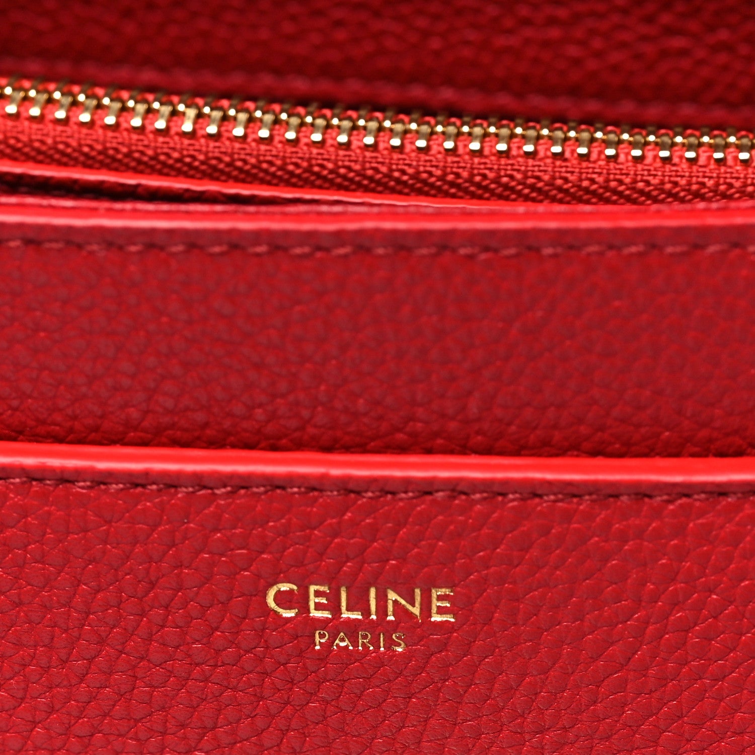 Grained Calfskin Small 16 Top Handle Bag Red