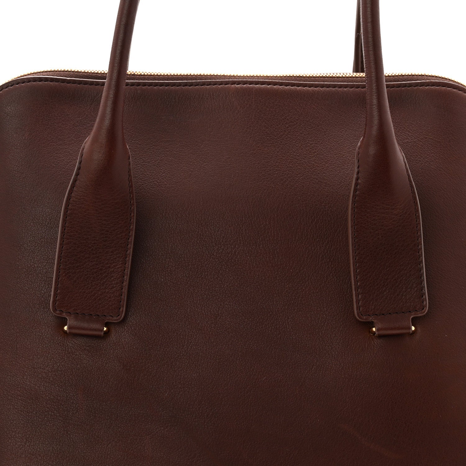 Polished Saddle Calfskin Large Devon Bag Burgundy