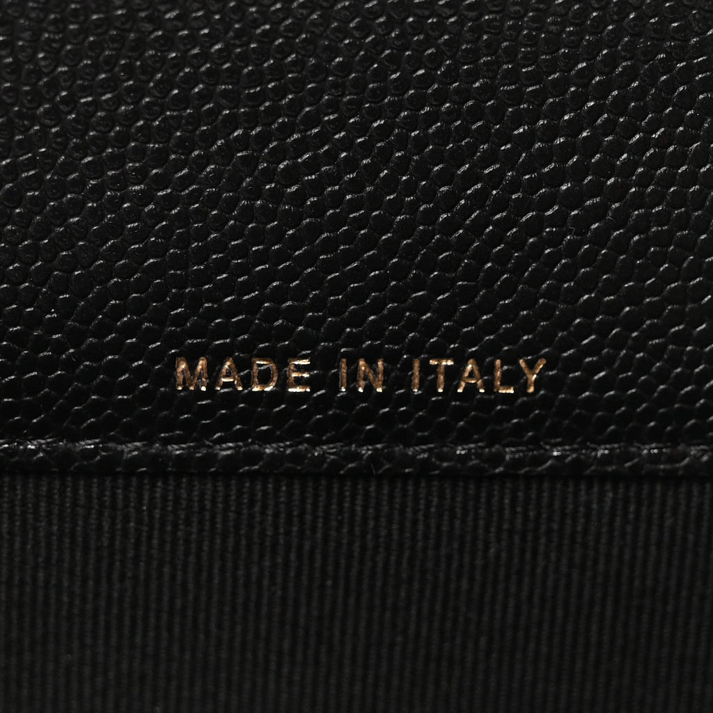 Caviar Quilted CC Flap  Holder Black