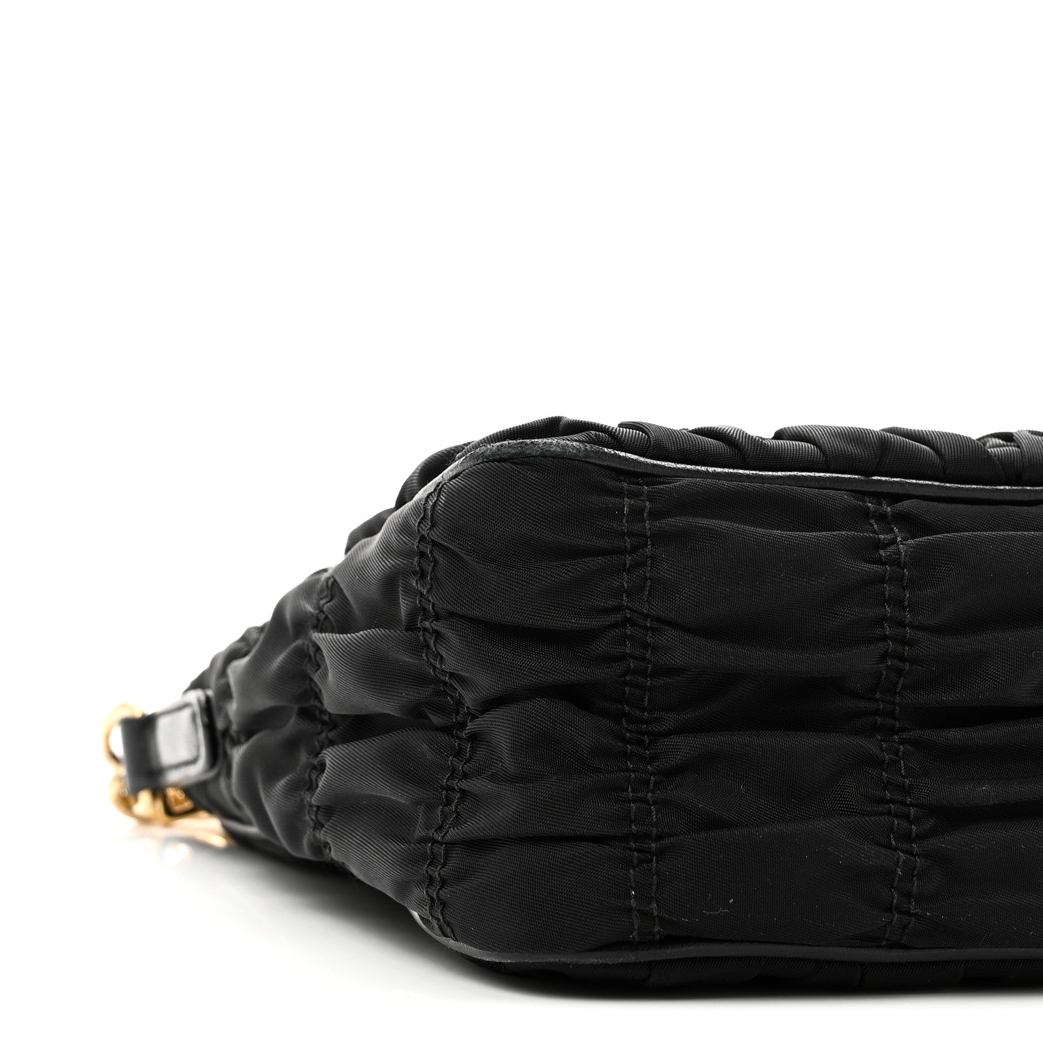 Tessuto Nylon Gaufre Shoulder Bag Black