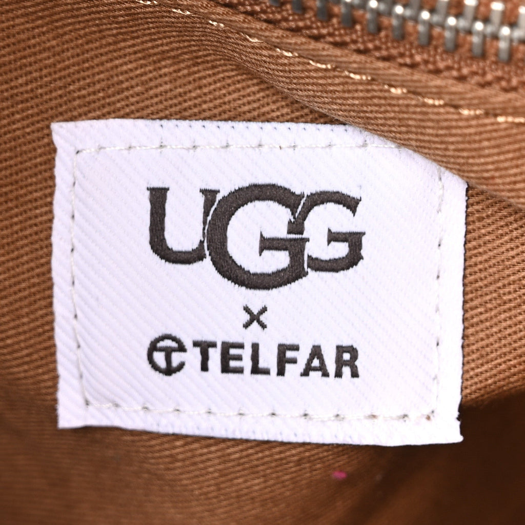 X UGG Suede Shearling Medium Shopping Bag Chestnut