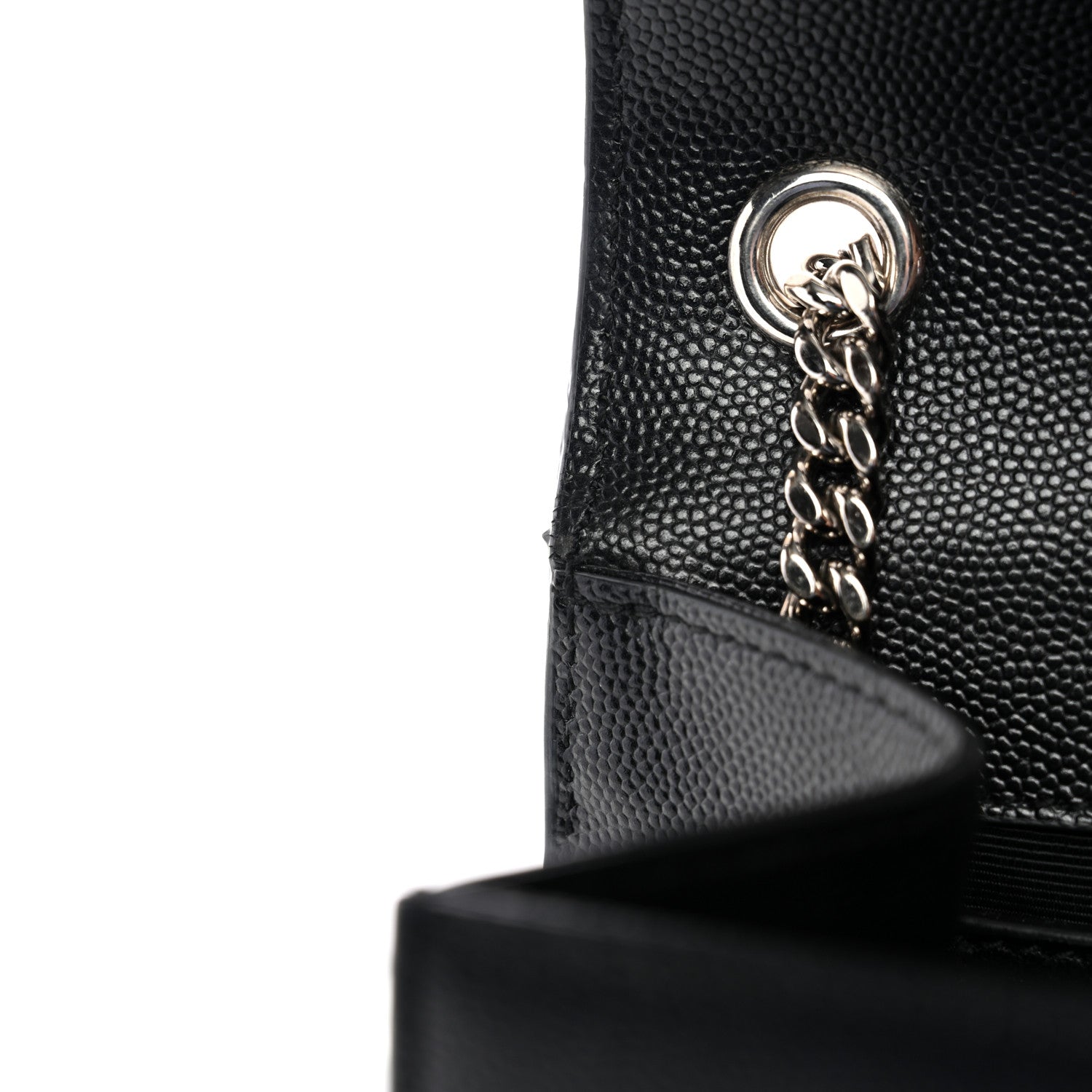 Grain De Poudre Medium Classic Monogram Kate Satchel Black