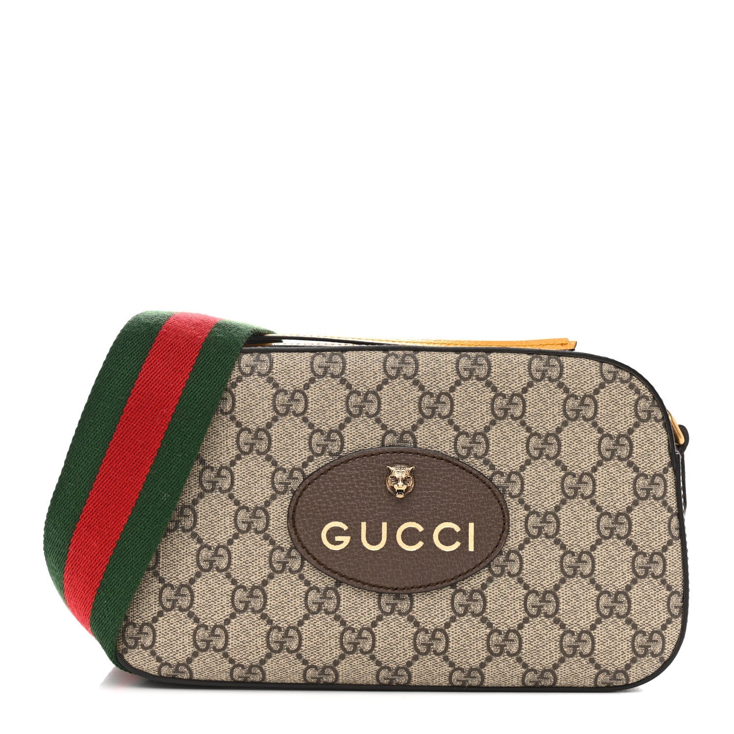 GG Supreme Monogram Web Neo Vintage Shoulder Bag Beige New Acero Crop