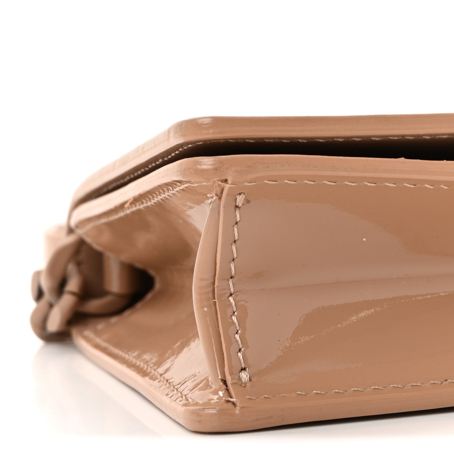 OFF WHITE Patent Jitney 0.5 Crossbody Bag Nude
