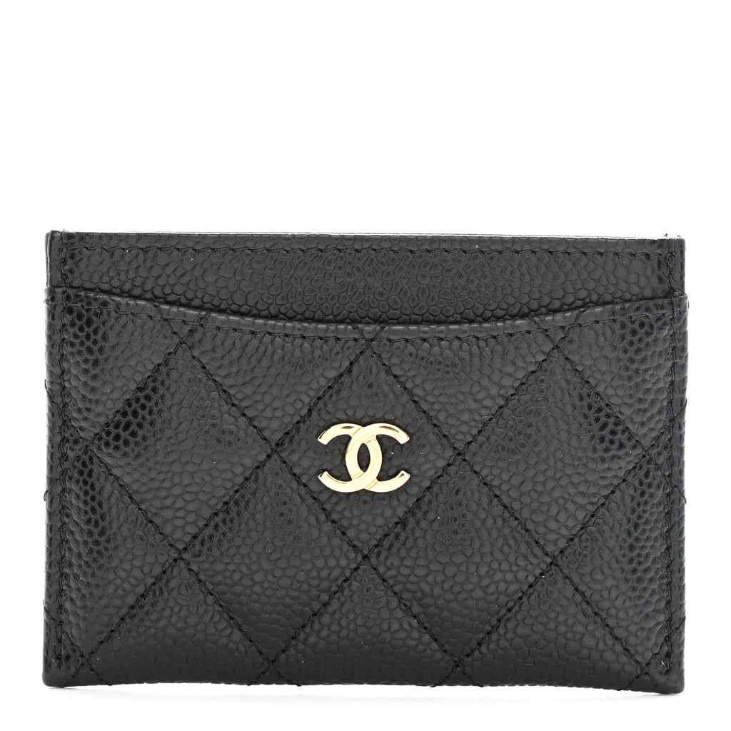 Caviar Quilted  Holder Black
