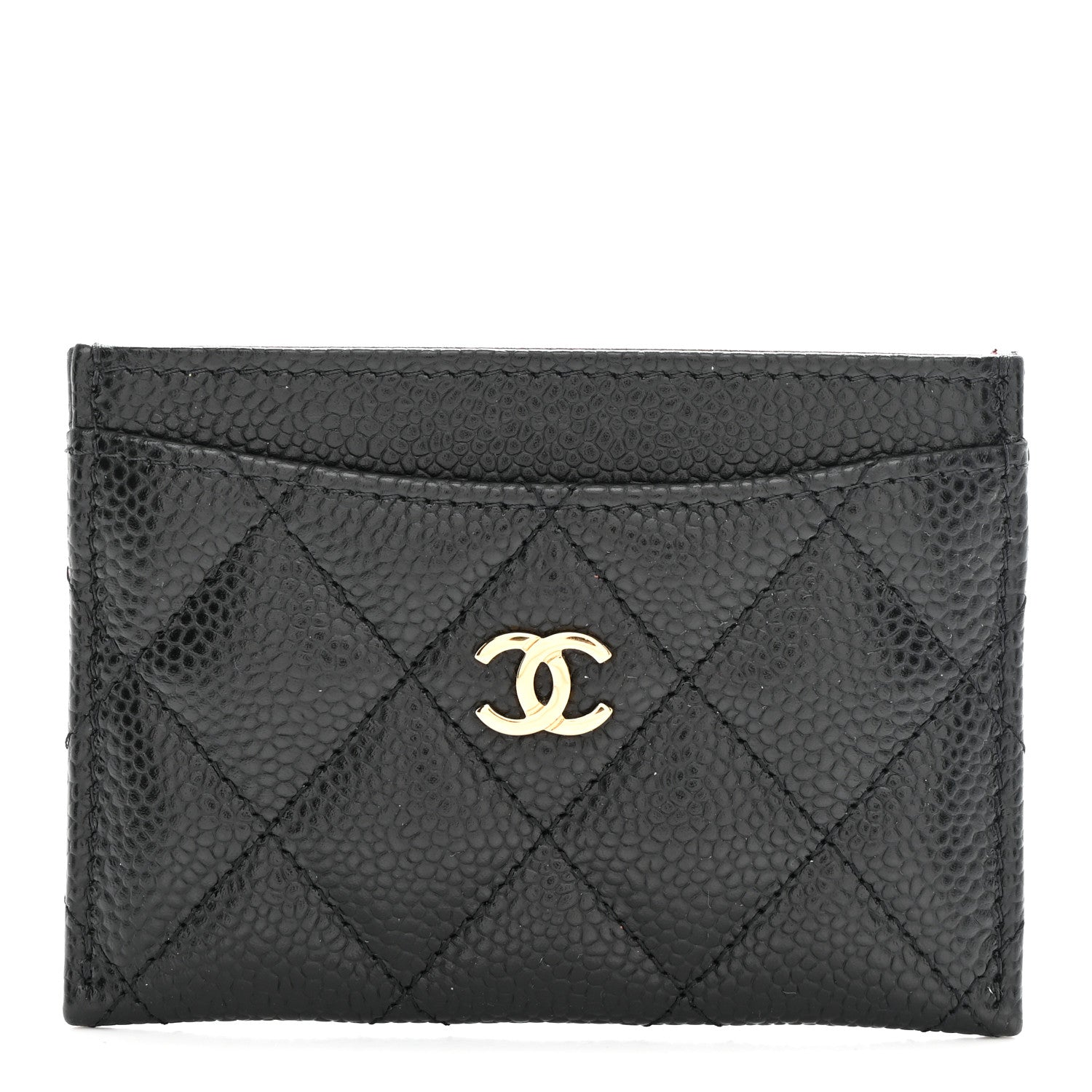 Caviar Quilted  Holder Black