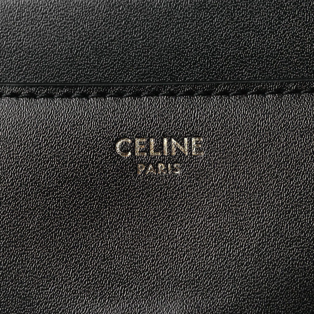 Satinated Calfskin Mini 16 Top Handle Bag Black