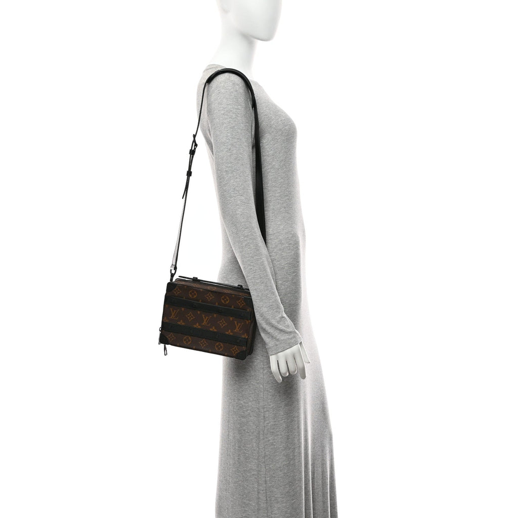 Monogram Macassar Handle Soft Trunk Black