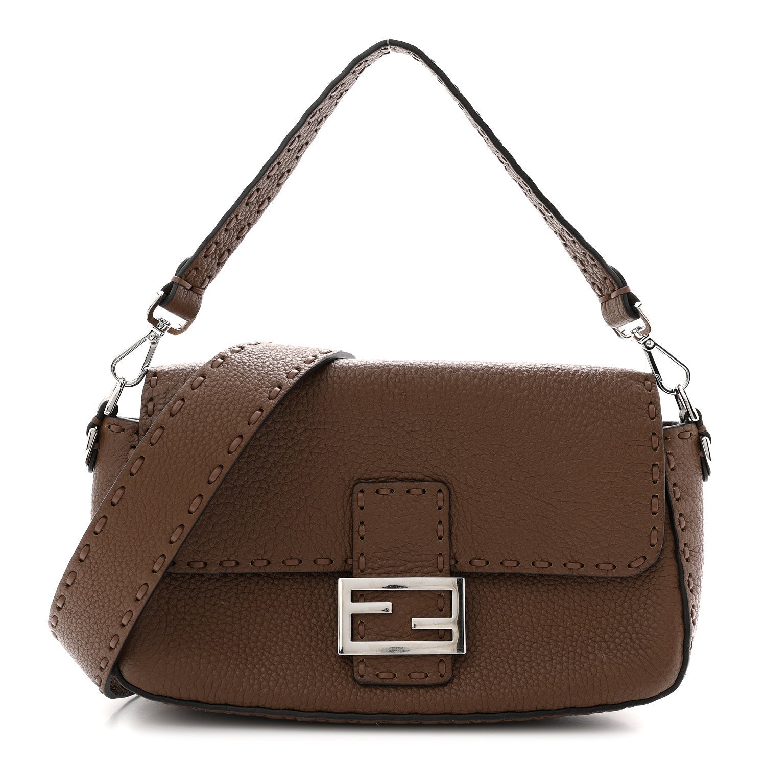 Cuoio Roma Sellerissima Nappa Sintetica Tape Stitch Baguette Fettuccia