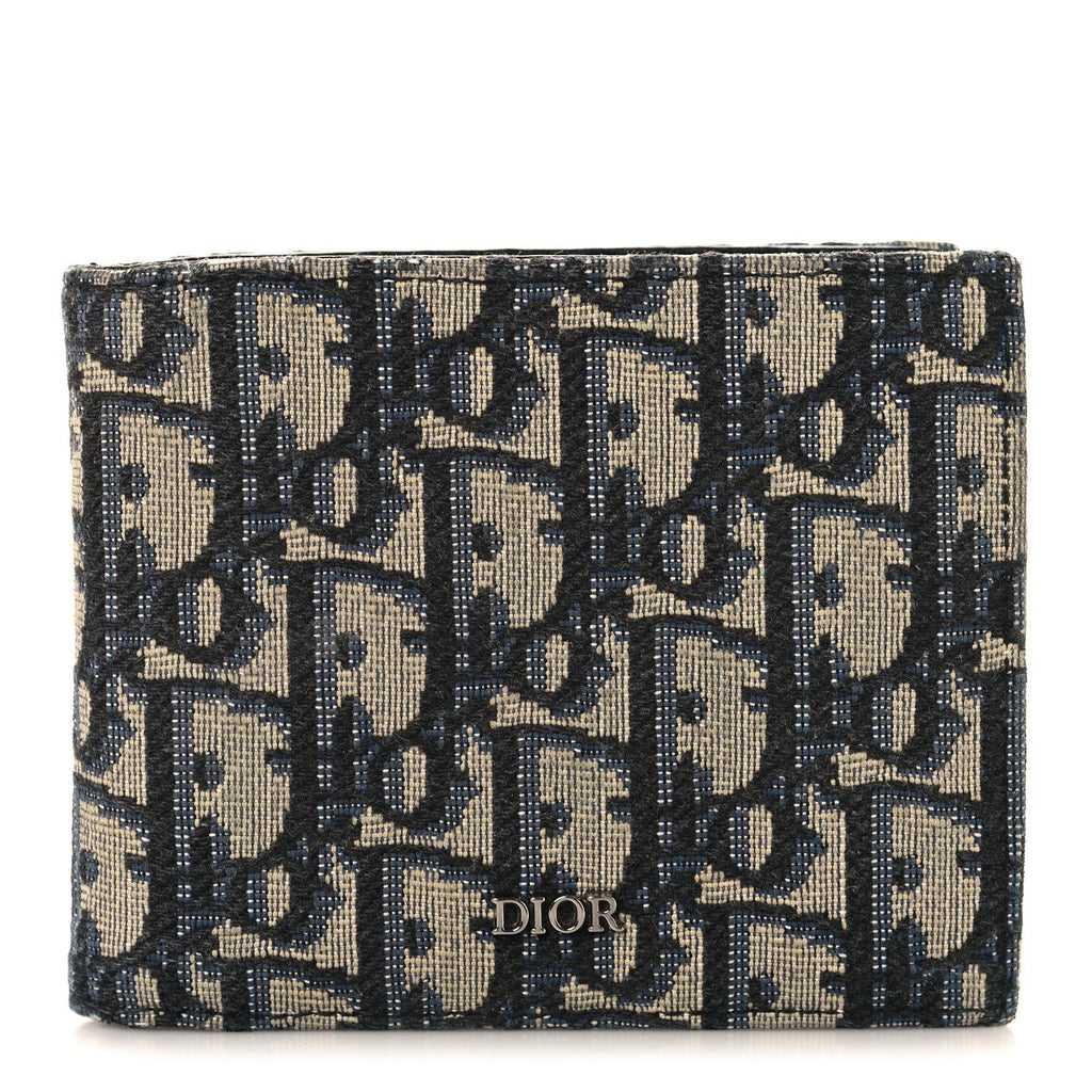 Oblique Bi-Fold Wallet Blue