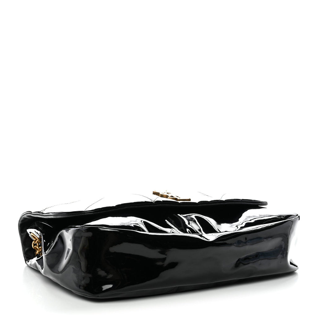 Patent Matelasse Monogram Large Jamie 4.3 Black