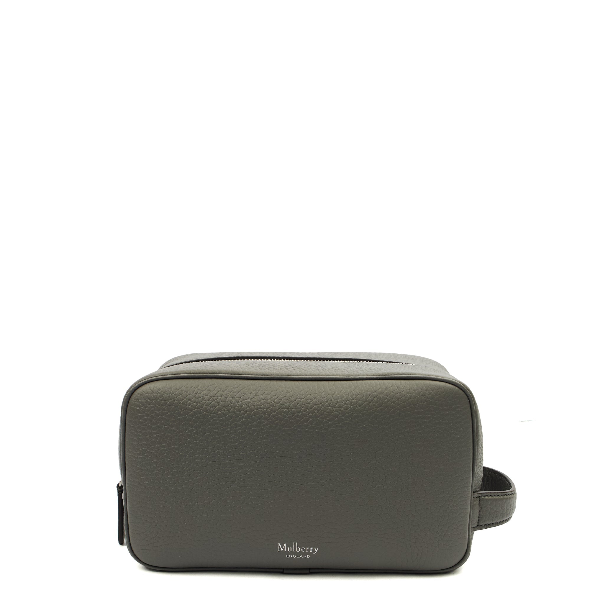 Mulberry Cosmetic Bag Wash Case in Grey, Leather