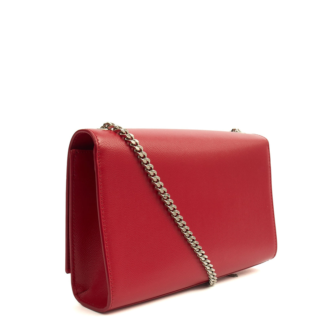 Saint Laurent Shoulder Bag Kate Medium Tassle in Red, Leather