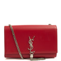 Saint Laurent Shoulder Bag Kate Medium Tassle in Red, Leather