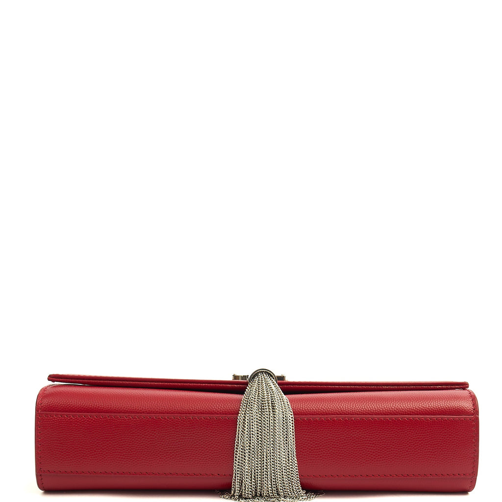 Saint Laurent Shoulder Bag Kate Medium Tassle in Red, Leather