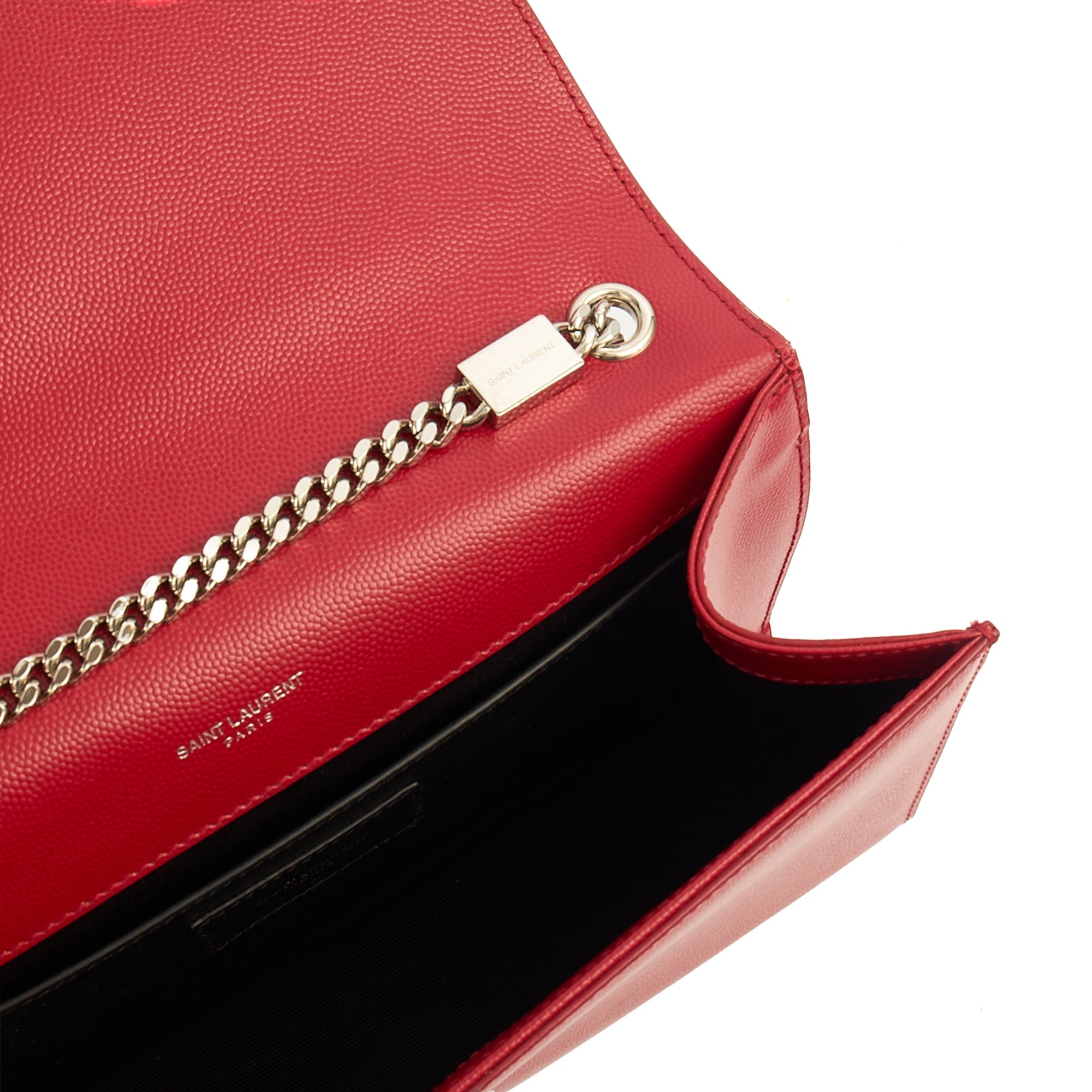 Saint Laurent Shoulder Bag Kate Medium Tassle in Red, Leather