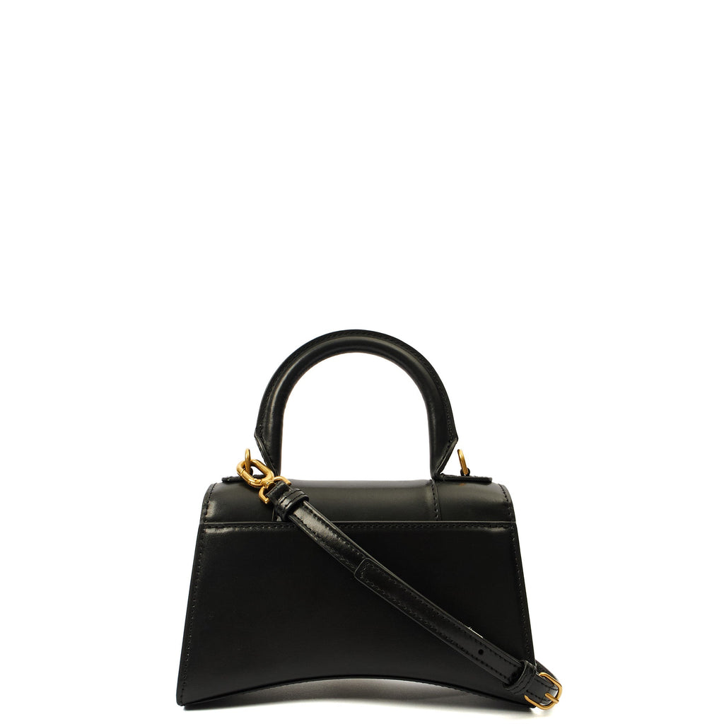 Balenciaga Top Handle Hourglass XS in Black, Leather