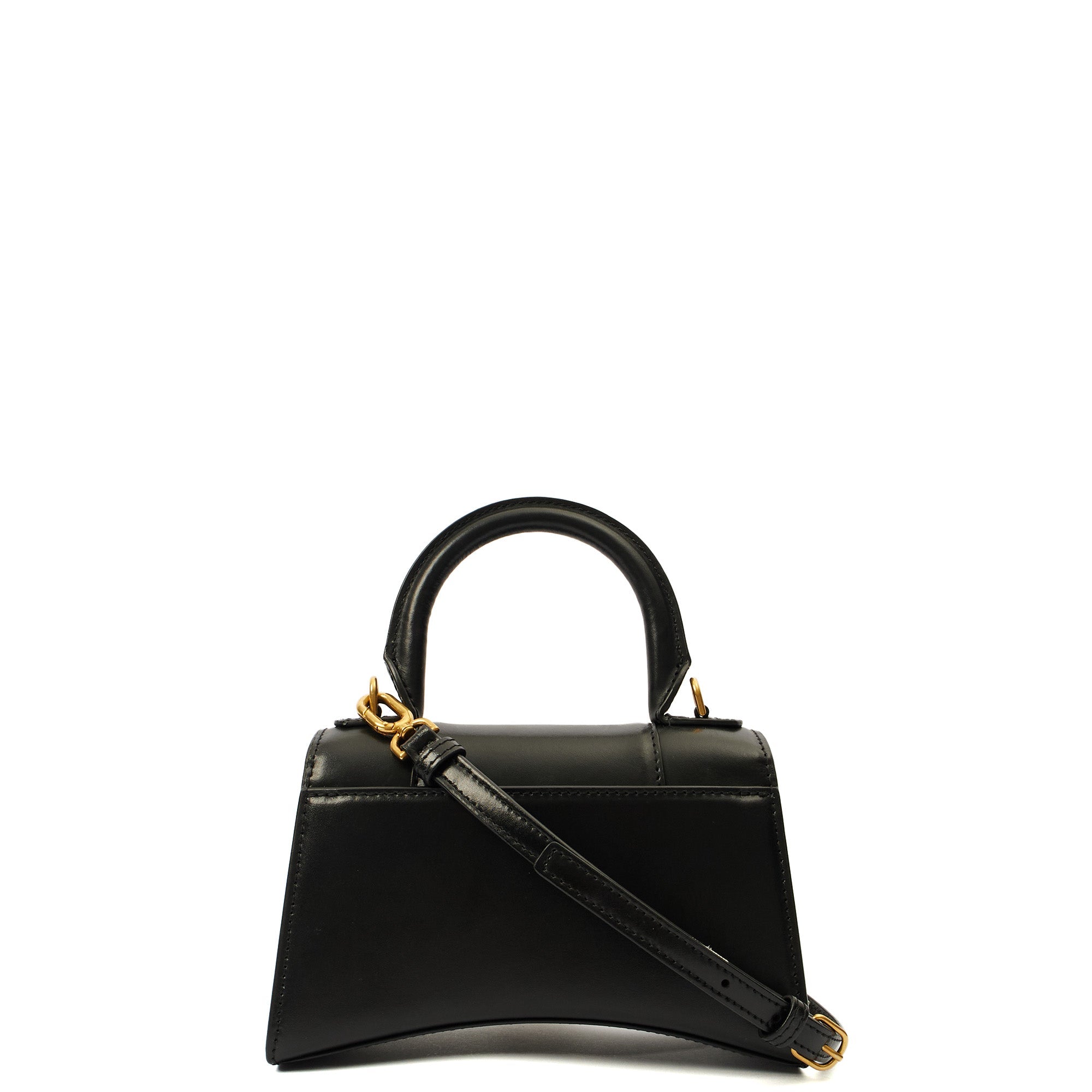 Balenciaga Top Handle Hourglass XS in Black, Leather