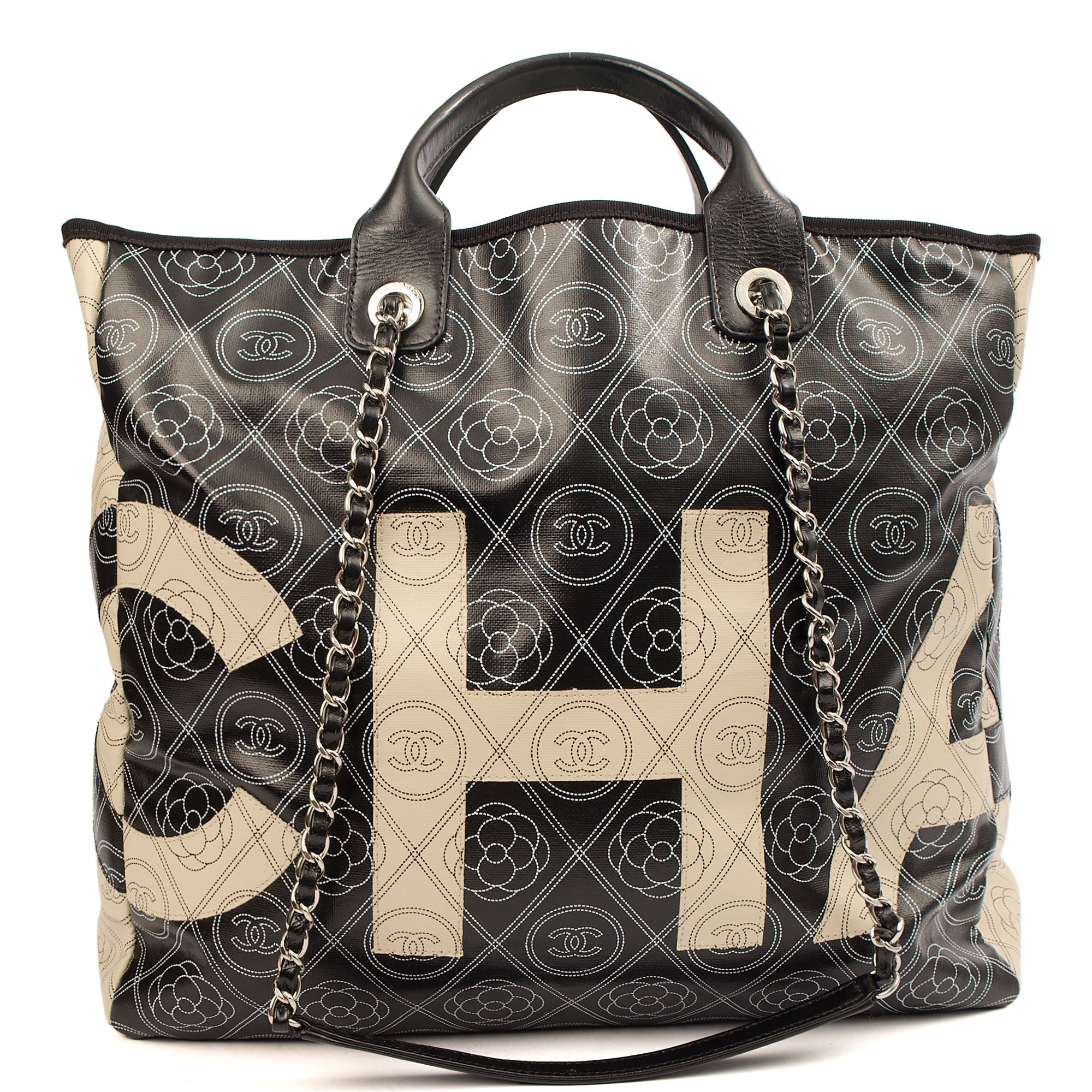 **RUNWAY PIECE** Chanel Camelia Shopping Tote in Calfskin Leather