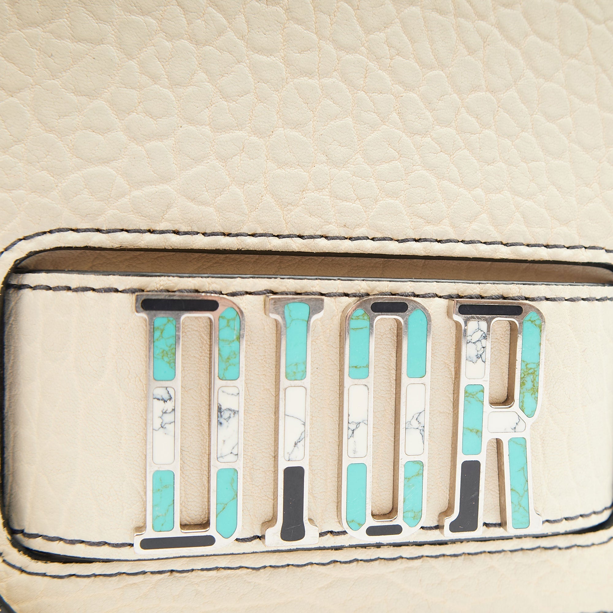 Christian Dior Cross Body Diorevolution Flap Bag in White, Calfskin
