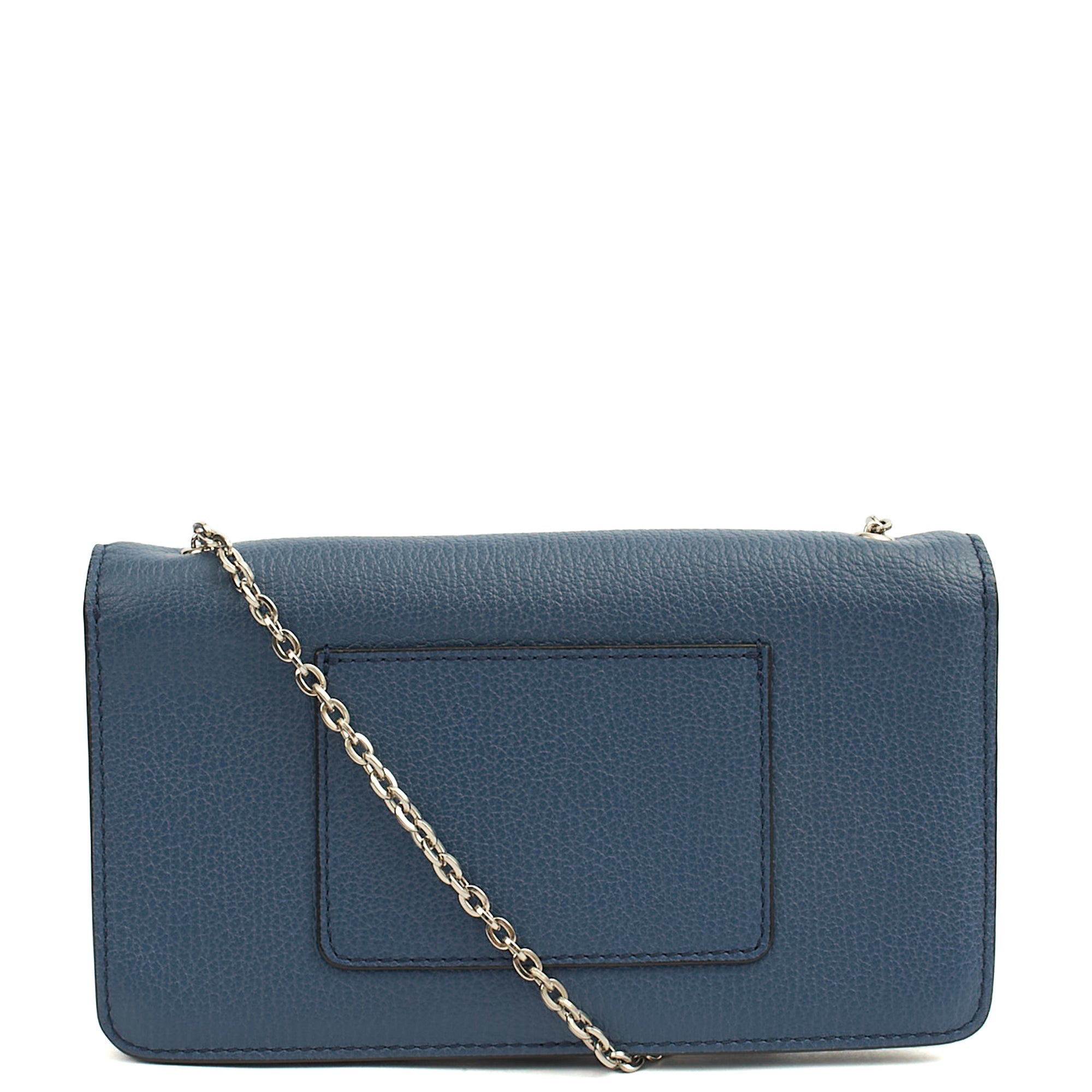 Mulberry Cross Body Bayswater Clutch in Steel Blue, Calfskin Leather