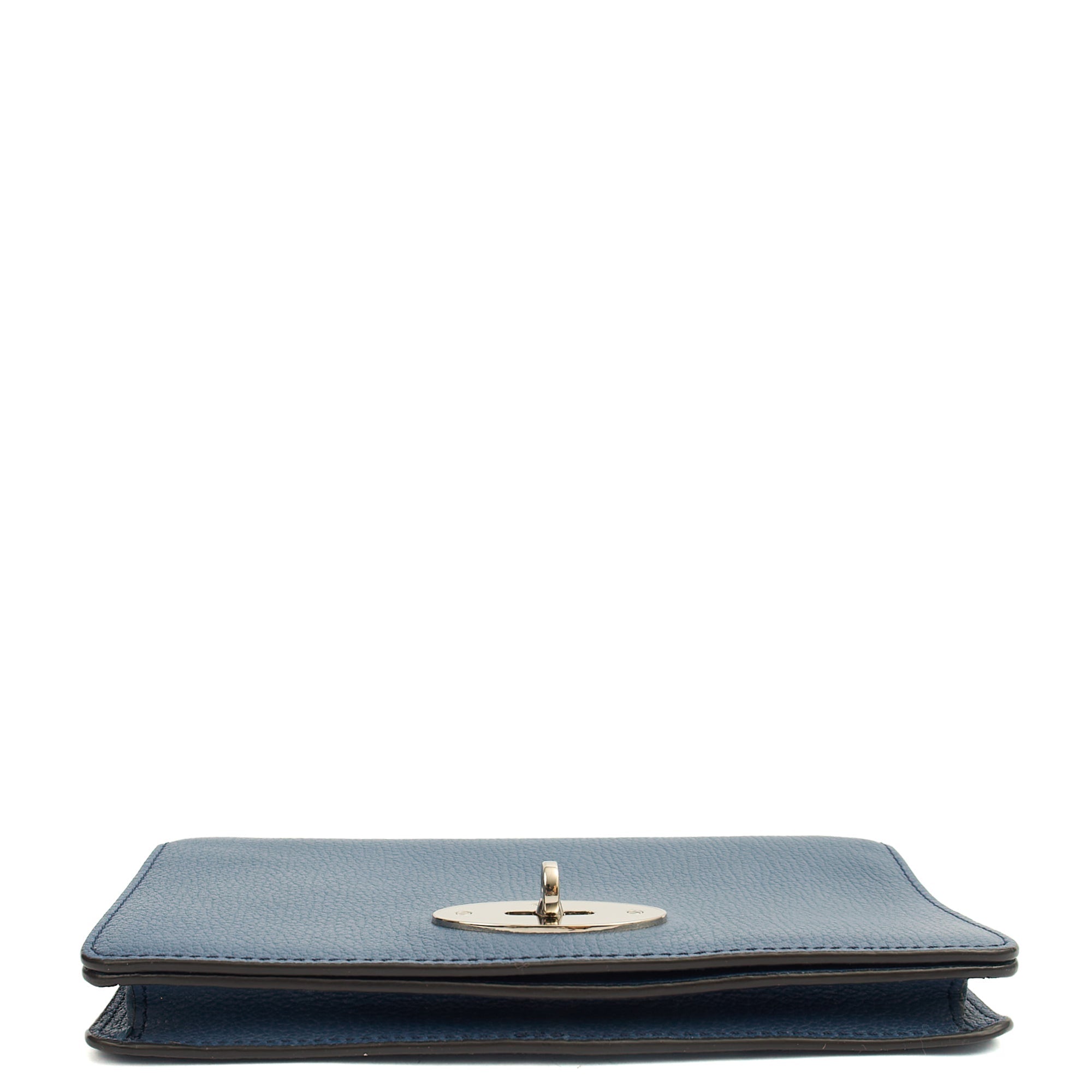 Mulberry Cross Body Bayswater Clutch in Steel Blue, Calfskin Leather
