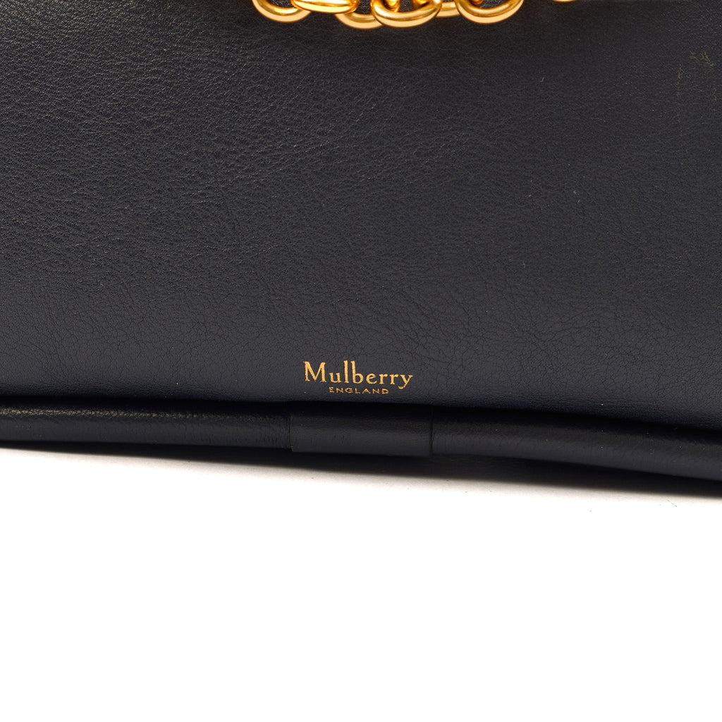 Mulberry Tote Leighton in Navy, Calfskin Leather