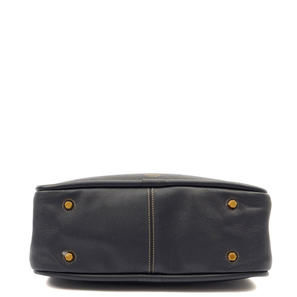 Mulberry Tote Leighton in Navy, Calfskin Leather