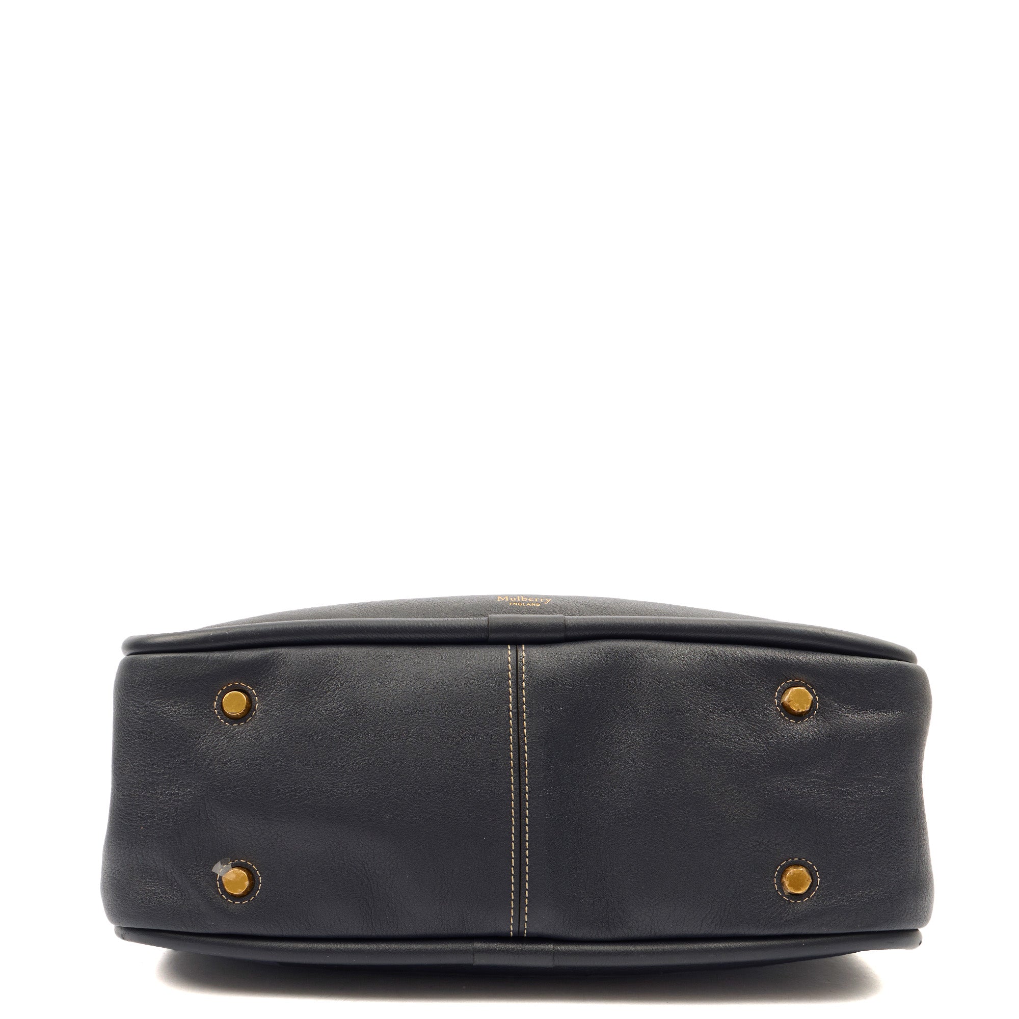 Mulberry Tote Leighton in Navy, Calfskin Leather