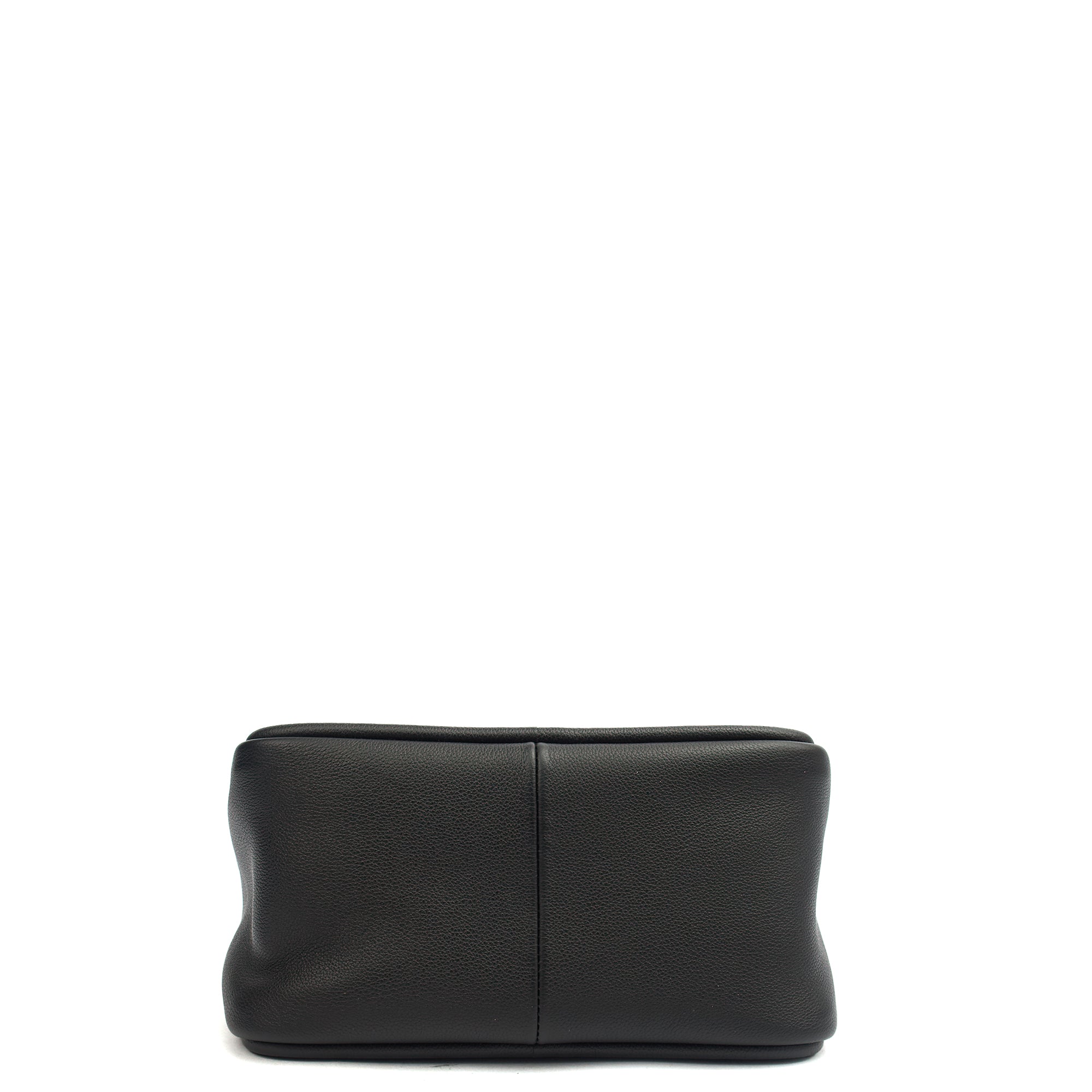 Prada Tote Plaque Logo Leather Mini Bag in Black, Calfskin