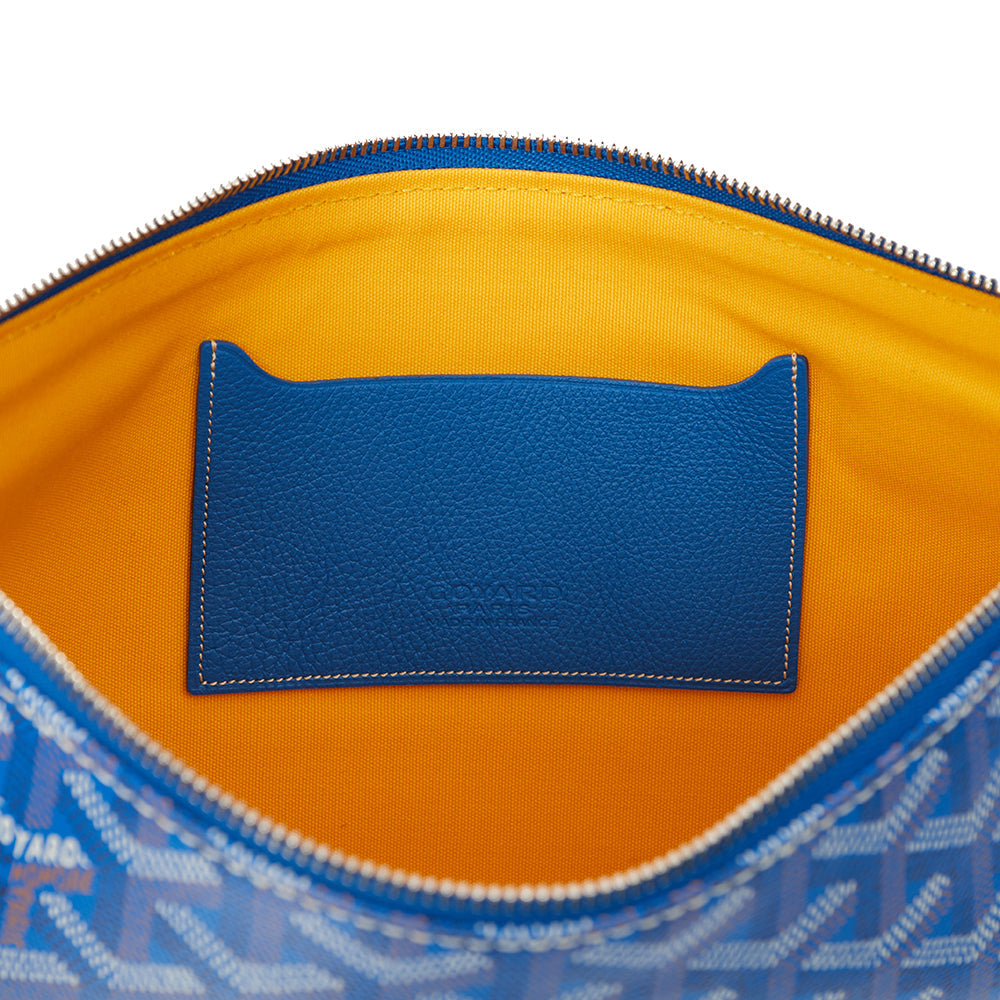 Goyard Clutch Senat Pouch PM in Blue, Leather